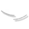 Gold Trip Women's Crystal Bar Ear Climber Earrings In Silver In Metallic