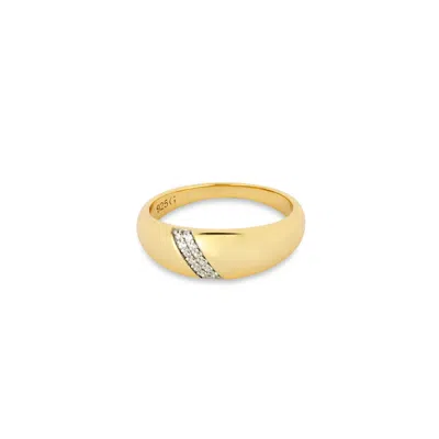 Gold Trip Women's Crystal Dome Ring In Gold