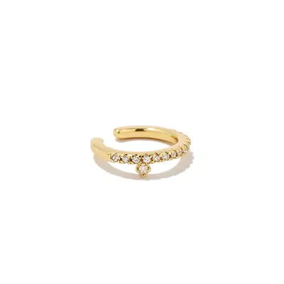Gold Trip Women's Crystal Drop Ear Cuff In Gold