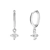 Gold Trip Women's Crystal Flower Huggie Hoops In Silver In Gold