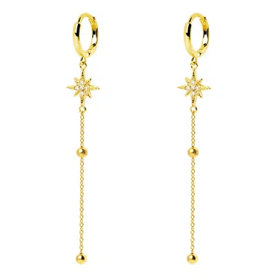Gold Trip Women's Crystal Star Drop Earrings In Gold
