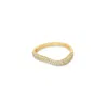 Gold Trip Women's Crystal Wave Ring In Gold In Gold