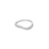 Gold Trip Women's Crystal Wave Ring In Silver In Silver