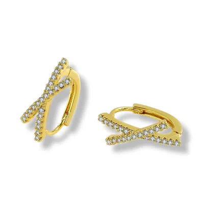 Gold Trip Women's Crystal X Earrings In Gold