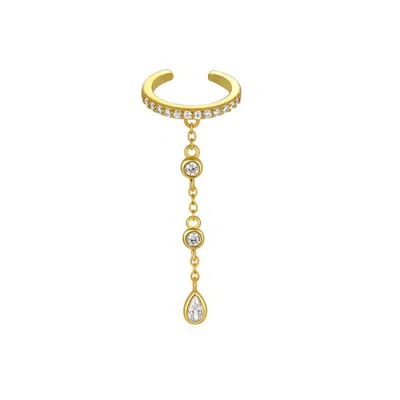 Gold Trip Women's Drop Ear Cuff In Gold