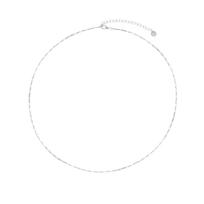 Gold Trip Women's Flat Bar Chain Necklace In Silver