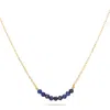 Gold Trip Women's Gold / Blue Blue Lapis Beads Necklace In Gold In Gold