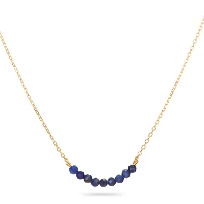 Gold Trip Women's Gold / Blue Blue Lapis Beads Necklace In Gold