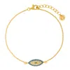 Gold Trip Women's Gold / Blue Blue Lucky Evil Eye Bracelet In Gold In Gold