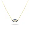 Gold Trip Women's Gold / Blue Blue Lucky Evil Eye Necklace & Earrings Set In Gold In Gold