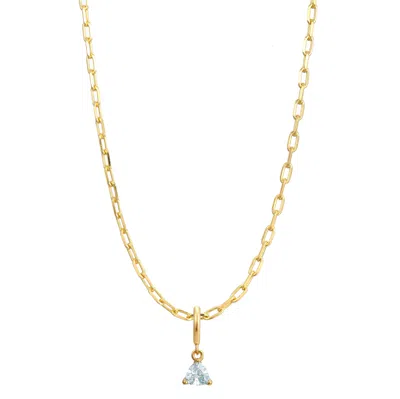 Gold Trip Women's Gold / Blue September Birthstone Necklace In Gold