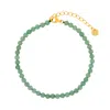 Gold Trip Women's Gold / Green Green Aventurine Beaded Bracelet In Gold