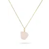 Gold Trip Women's Gold / Orange Rose Quartz Pebble Pendant In Gold In Pink