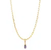 Gold Trip Women's Gold / Purple February Birthstone Necklace In Gold In Gold