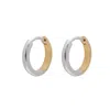 Gold Trip Women's Gold / Silver Two Tone Huggie Hoops