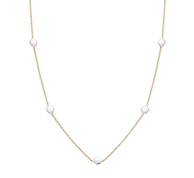 Gold Trip Women's Gold / Silver Two Tone Silver Disc Charm Necklace In Silver