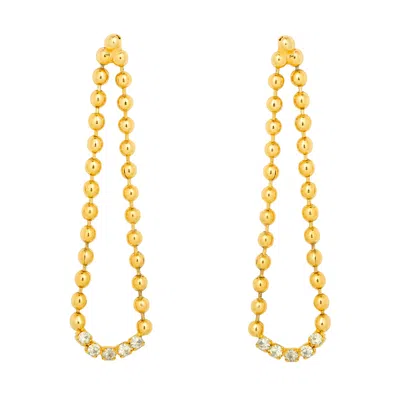 Gold Trip Women's Gold Vintage Beaded Drop Earrings