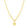 Gold Trip Women's Gold Vintage Heart Padlock Charm Necklace In Gold