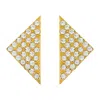 Gold Trip Women's Gold Vintage Jewel Triangle Clip On Earrings