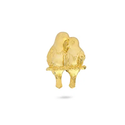 Gold Trip Women's Gold Vintage Lovebird Brooch