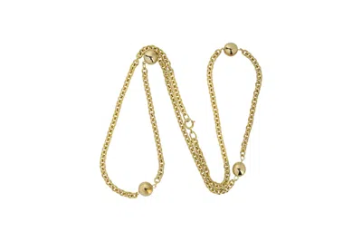 Gold Trip Women's Gold Vintage Orb Long Chain Necklace