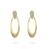 Gold Trip Women's Gold Vintage Oval Drop Clip-on Earrings