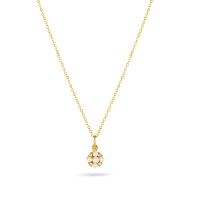 Gold Trip Women's Gold Vintage Pearl & Swarovski Crystal Pendant
