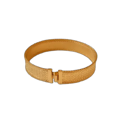 Gold Trip Women's Gold Vintage Textured Mini Cuff Bracelet In Brown