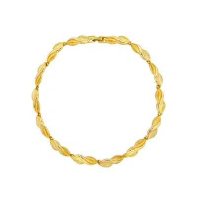 Gold Trip Women's Gold Vintage Textured Statement Collar Necklace