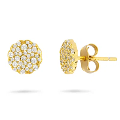 Gold Trip Women's Gold / White Aurora Mini Stud Earrings In Gold In Multi