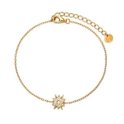 Gold Trip Women's Gold / White Celestial Star Bracelet In Gold