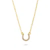 Gold Trip Women's Gold / White Horseshoe Necklace In Gold In Gold