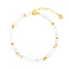 Gold Trip Women's Gold / White Moonstone Spacer Beaded Bracelet In Gold