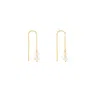 Gold Trip Women's Gold / White / Neutrals Pearl Threader Earrings In Gold In Gold