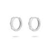 Gold Trip Women's Gold / White / Silver Mystic Huggie Hoops In Silver In Metallic