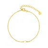 Gold Trip Women's Gold / White Single Pearl Bracelet In Gold