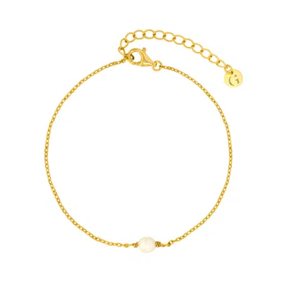 Gold Trip Women's Gold / White Single Pearl Bracelet In Gold