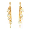 Gold Trip Women's Gold / White Vintage Pearl Drop Earrings In Gold
