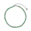 Gold Trip Women's Green / Silver Green Aventurine Beaded Bracelet In Silver
