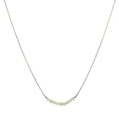 Gold Trip Women's Green / Silver Green Aventurine Beads Necklace In Silver
