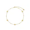 Gold Trip Women's Hearts Satellite Anklet In Gold In Gold