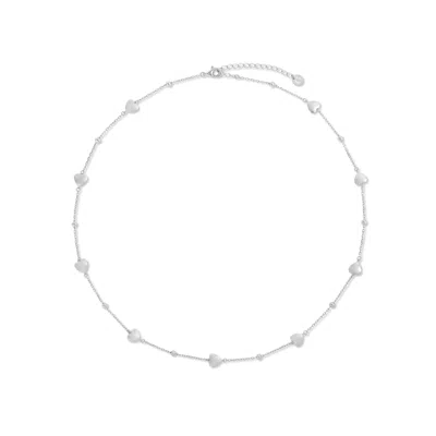 Gold Trip Women's Hearts Satellite Necklace In Silver In Metallic