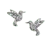 Gold Trip Women's Hummingbird Earrings In Silver In Metallic
