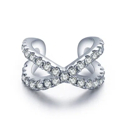 Gold Trip Women's Infinity Ear Cuff In Silver In Gray