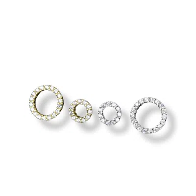 Gold Trip Women's Irregular Halo Earrings In Gold In White
