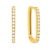 Gold Trip Women's Large Crystal U Hoop Earrings In Gold