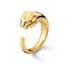 Gold Trip Women's Leopard Open Ring In Gold In Gold