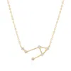 Gold Trip Women's Libra Zodiac Constellation Necklace In Gold In Gold