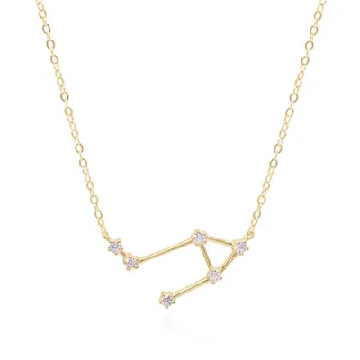 Gold Trip Women's Libra Zodiac Constellation Necklace In Gold