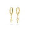 Gold Trip Women's Lightning Bolt Drop Earrings In Gold In Gold